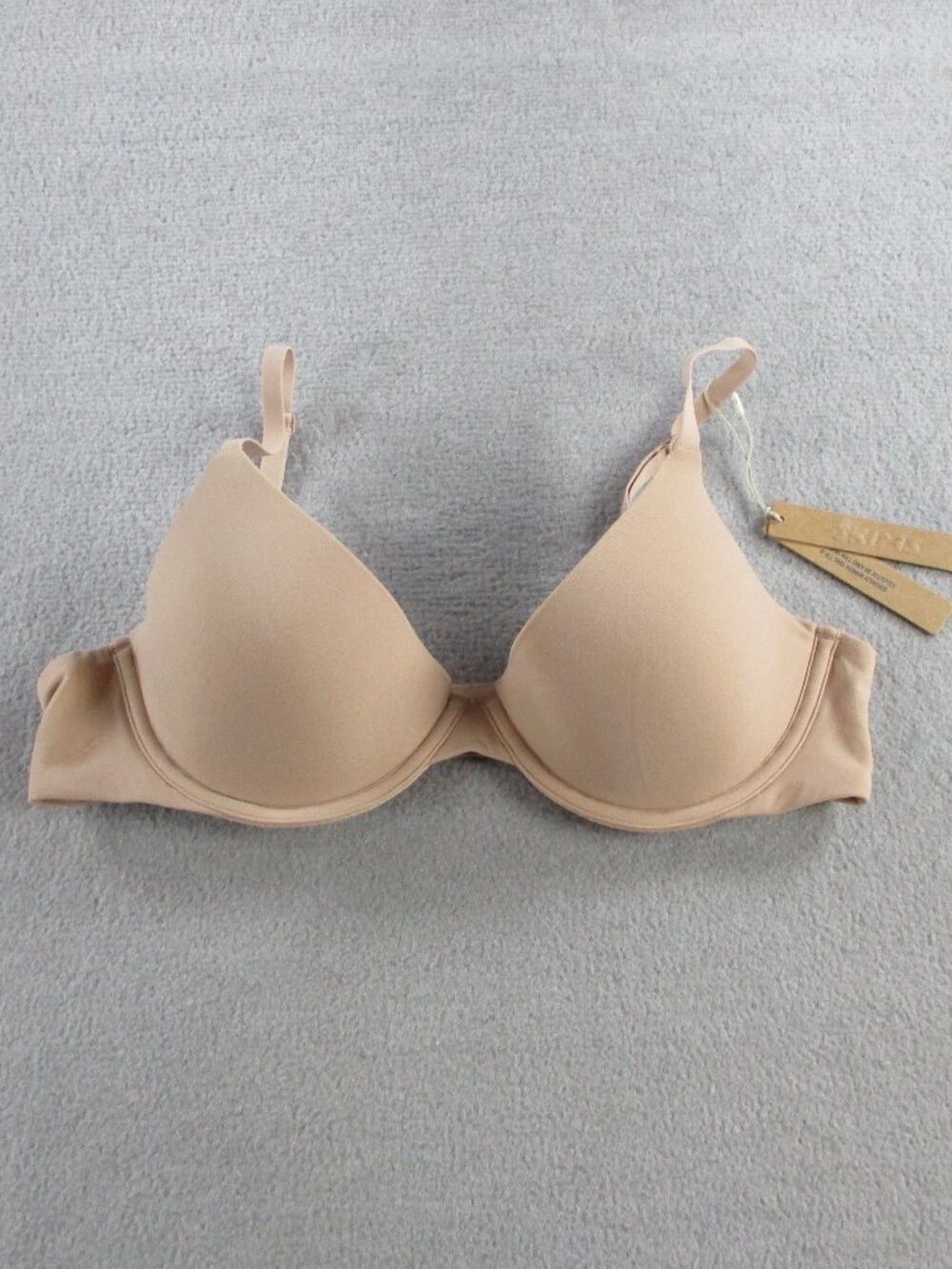 SKIMS Fits Everybody Scoop Plunge Bra Womens 36B Clay Soft Comfortable NEW - Picture 2 of 6